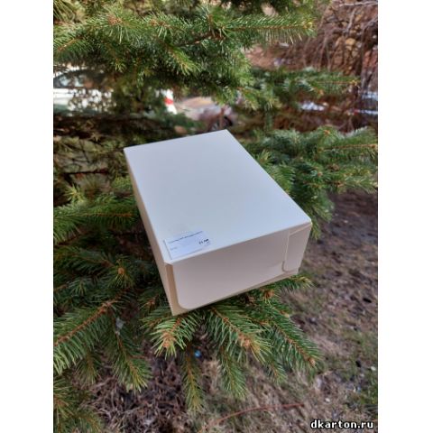 Коробка для пирожных 19х13х7,5 см. белая без окна