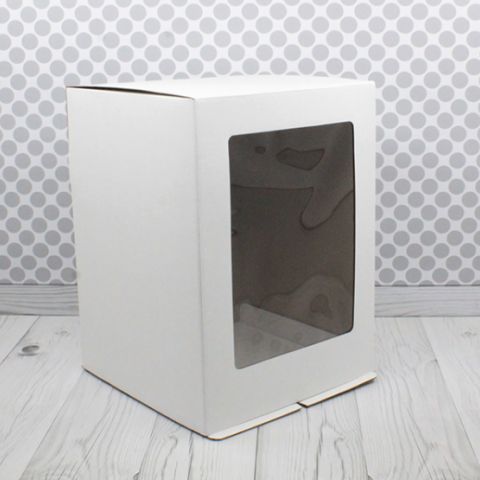 Коробка для торта 33х33х45 см. боковым окном