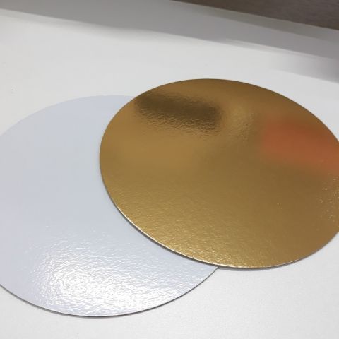 Подложка двухсторонняя золото/белая, 28 см , толщина 1,5 мм