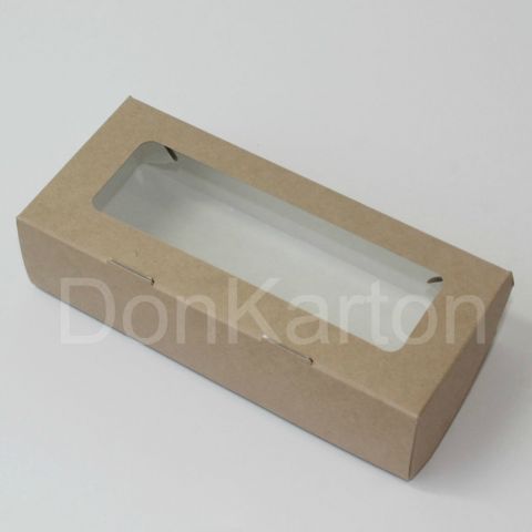 Коробка из плотной крафт-бумаги, 17х7х4 см