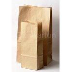 Бумажный крафт пакет, без ручек, размер 10 х 7 х 25 см, плотность 70 г/м2