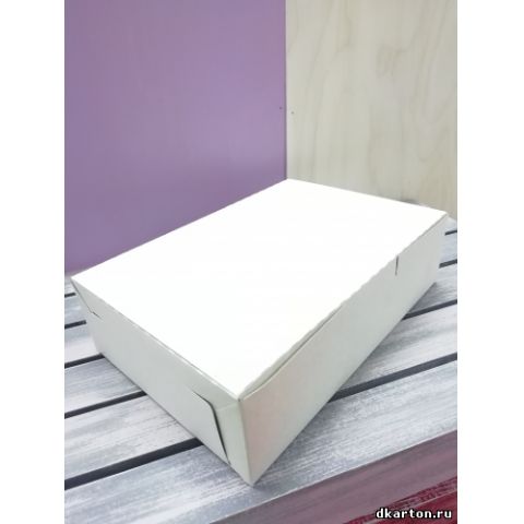 Коробка белая 21х15х6 см с совместной крышкой