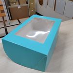 Коробка для 6 капкейков, размер 23х16х10 см, цвет мятный.