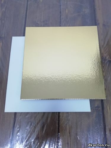 Подложка золото/белая 23*23 см 3,2 мм