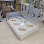 Коробка под шоколадные яйца с пластиковой крышкой 23х16х10 см.