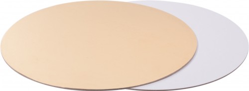Подложка для торта круглая (золото, белая) d 20 см толщ. 3,2 мм