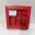 Коробка с разделителями на 9 конфет 15,5х15,5х3 с вклеенным окном красная
