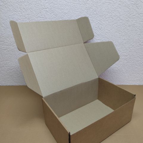 Коробка самосборная гофрокороб, размер 34х22х15 см. (цвет бурый) № 15