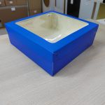 Коробка размер 20х20х7 см, Цвет синий матовый