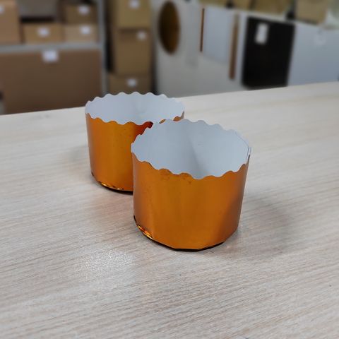 Форма бумажная д/куличей 60х45 мм ( 10 штук) оранжевая