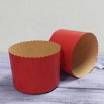 Форма бумажная для куличей 60х70 мм ( 10 штук) красная