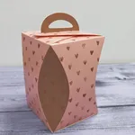 Коробка для кулича, диаметр 90 мм, розовая с сердечками