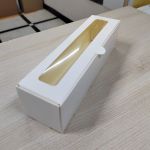 Коробка для 7 макарон с окном 21*5,5*5,5 см, ( белая )