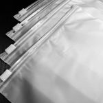 Зип пакеты с бегунком размер 20 х 30 см, матовые белые.