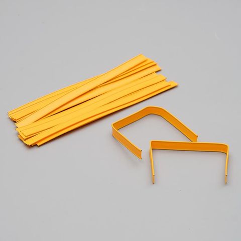 Клип-Лента в нарезке, цвет желтый (13 см), 1 уп- 10 шт.