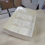 Коробка для моти с пластиковой крышкой 17,5x12x5,5 см. 6 шт. белая