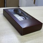Коробка под дубайский шоколад с окном 15x7,5x2,5 см. шоколад