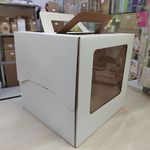 Коробка для торта С РУЧКОЙ 24x24x24 см. горфокартон АКЦИЯ!