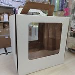 Коробка для торта С РУЧКОЙ 24x24x24 см. горфокартон АКЦИЯ!