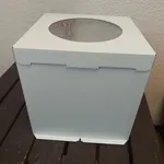 Коробка для торта 30*30*30 с круглым окном из 3-х частей АКЦИЯ