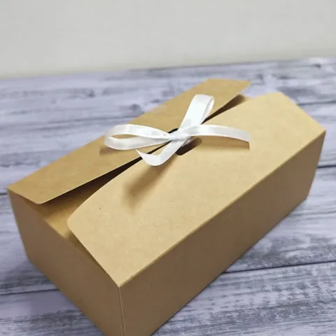 Коробка с завязками крафт без окна 21,5*12*7,5