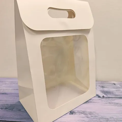 Пакет с окном на липучке ассорти 35*25*15 бол, белый