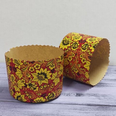 Форма бумажная д/куличей 110*85 в асс. (10 штук)