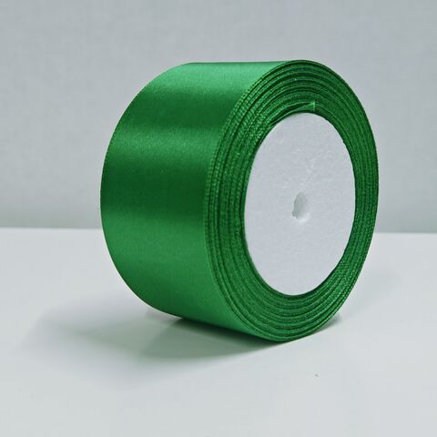 Атласная лента 50 мм 22,5м, зеленый