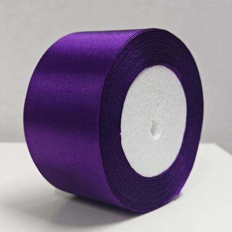 Атласная лента 50 мм 22,5м, фиолетовый