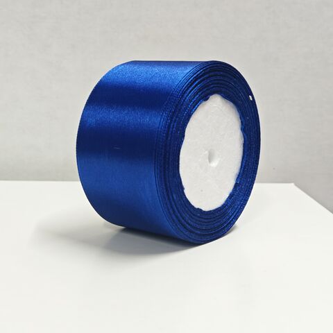 Атласная лента 50 мм 22,5м, синий