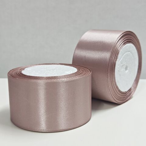 Атласная лента 50 мм 22,5м, пудрово-розовый