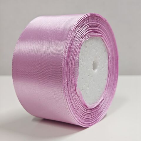 Атласная лента 50 мм 22,5м, розовый