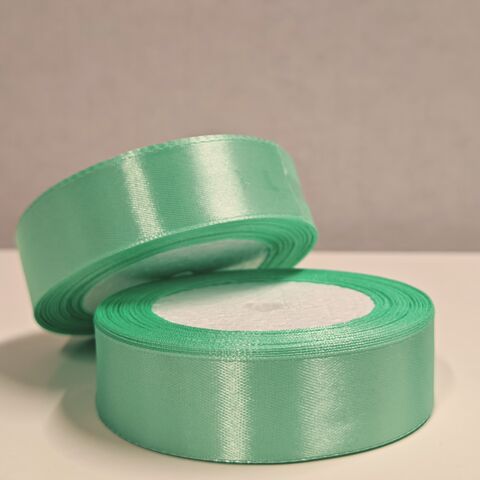 Атласная лента 25мм длина 22,5м, мятный