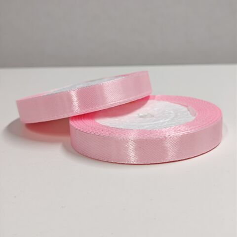 Атласная лента 12 мм длина 22,5м, нежно-розовый