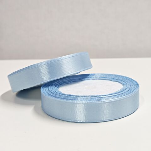 Атласная лента 12 мм длина 22,5м, нежно-голубой