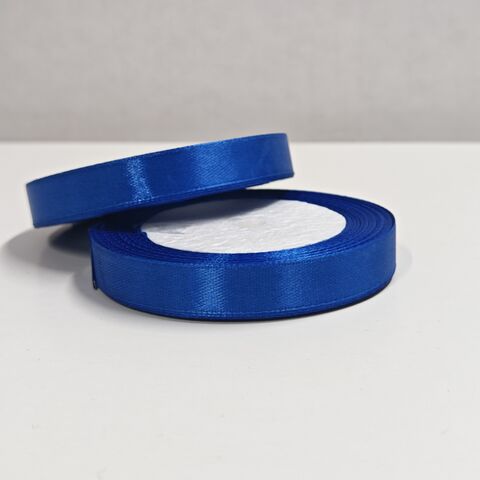 Атласная лента 12 мм длина 22,5м, синий
