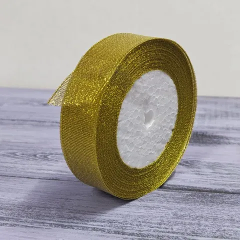 Парча 25 мм золото, длина 22,5 м