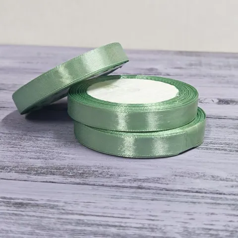 Атласная лента 6 мм длина 22,5м, мятный