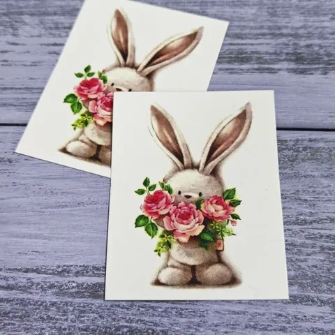 Бумажная открытка, размер 7,5 x 5,5 см