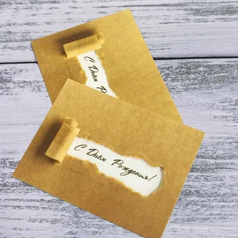 Бумажная открытка, размер 7,5 x 5,5 см