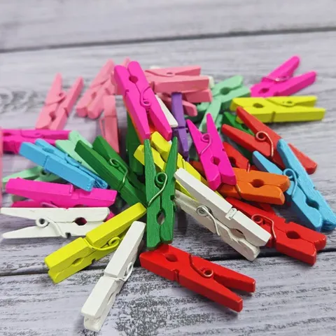 Прищепки цветные 10 шт (упак)