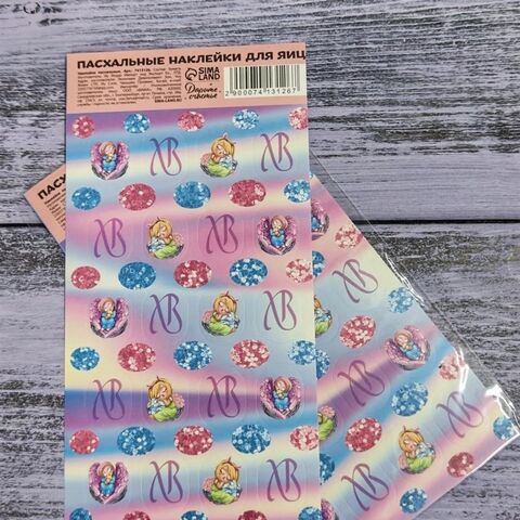 Наклейки для яйц пасхальные, 7,3*13см