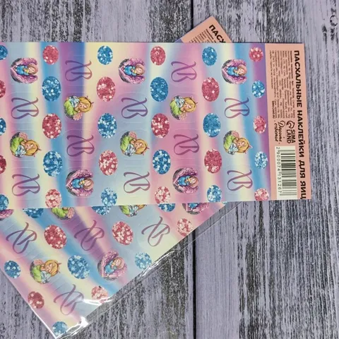 Наклейки для яйц пасхальные, 7,3*13см