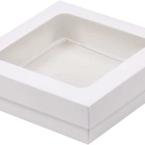 Коробка для клубники в шоколаде 15*15*4 белая