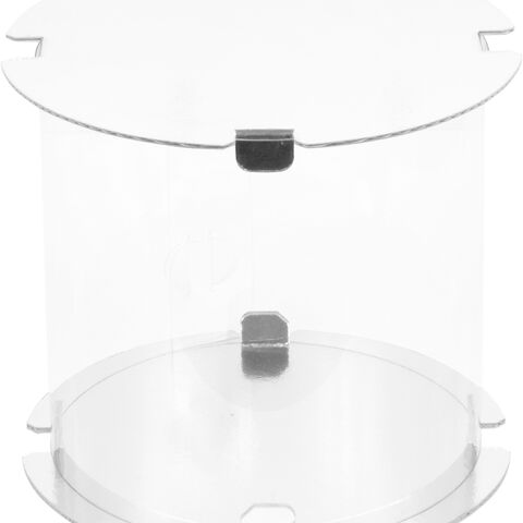 Тубус пряничный домик прозрачный 20*20 белый