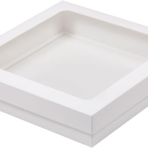 Коробка для клубники в шоколаде 20*20*4 белая