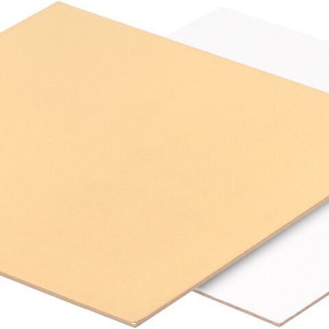 Подложка для торта квадратная 20*20*1,5 золото/белая