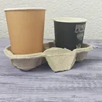 Держатель для 2-х стаканов крафт