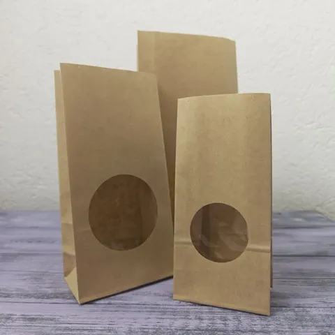 Пакет бумажный ОКНО КРУГ 12*8*25