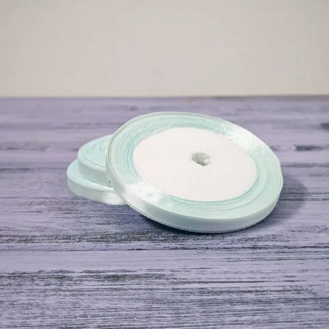 Атласная лента 6 мм длина 22,5 м светло-голубая